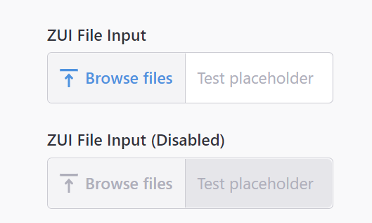 two file inputs, one enabled and the other disabled